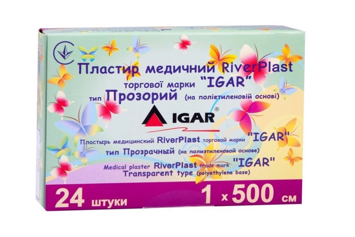Пластырь медицинский RiverPlast IGAR Прозрачный (на полиэтиленовой основе) 5см x 500см - изображение 2