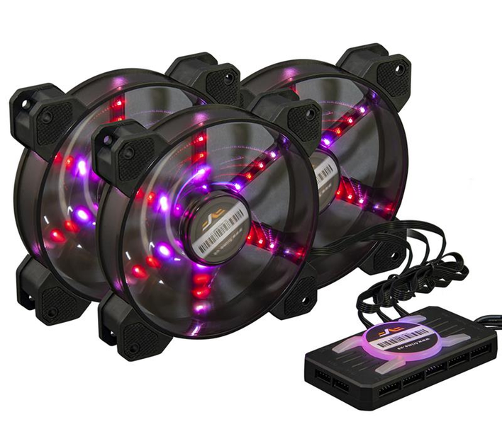 Набор Frime RGB-вентиляторов + Fun hub + ДУ Frime Iris Flicker KIT ...