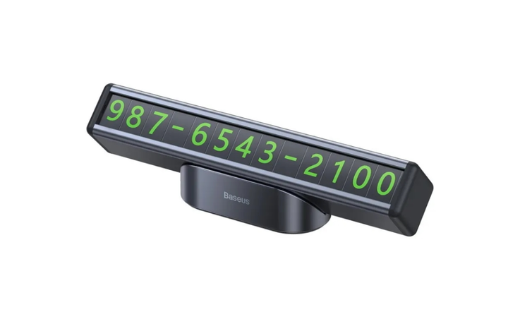 Автомобильная парковочная табличка Baseus Square Bar Temporary Parking Number Plate Black (CNFT000001) [60312] - изображение 2