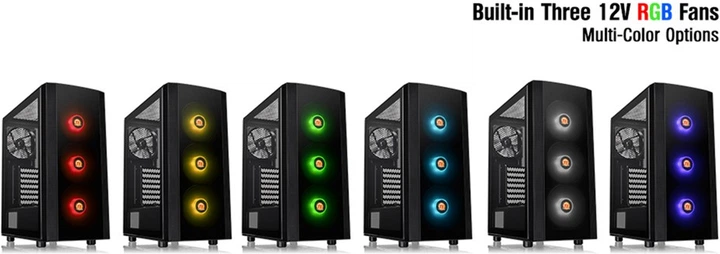 Корпус Thermaltake Versa J25Tempered Glass RGB Edition Black (CA-1L8-00M1WN-01) - зображення 2