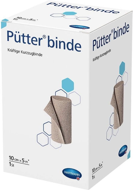 Тугий бинт короткої розтяжності Hartmann Pütter binde 10 см х 5 м 1 шт. (9318109) - зображення 1