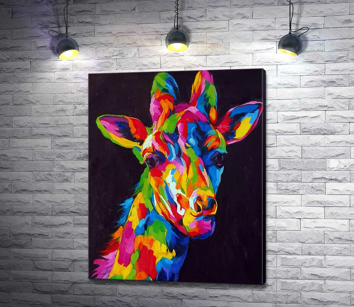 Картина ArtPoster Контраст кольорів в силуеті жирафи 100x126 см Модуль ...