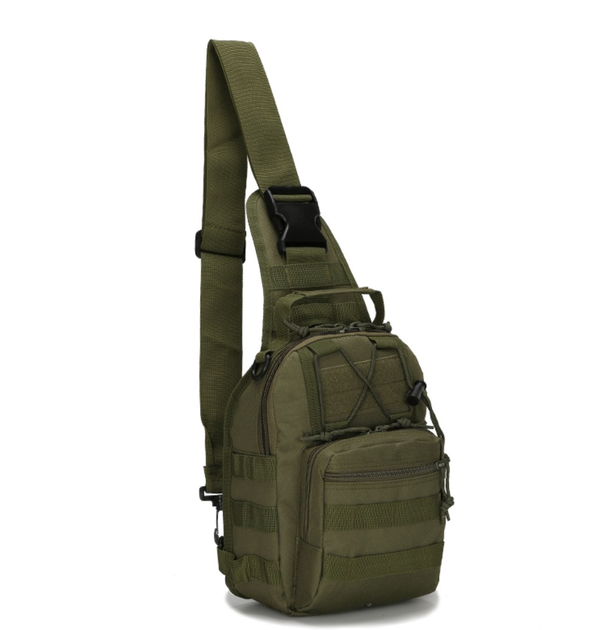 Рюкзак сумка тактическая 6 литров Зеленый - изображение 1