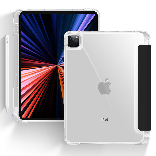 Силиконовый чехол Fruct Protect Plus для iPad Pro 11 2020-21 Противоударный с держателем для стилуса Черный - изображение 2