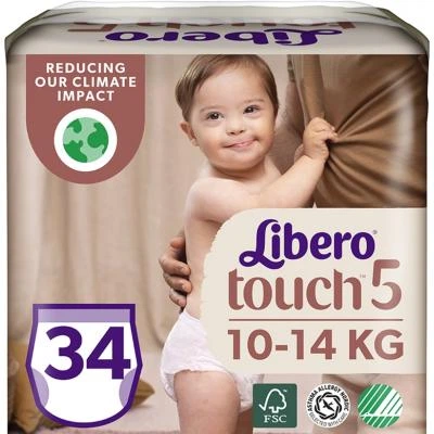 Підгузник Libero Touch 5 10-14 кг 34 шт (7322541092003) - Фото 1 Підгузник Libero Touch 5 10-14 кг 34 шт (7322541092003) - зображення 1