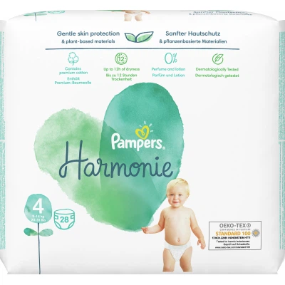 Підгузник Pampers Harmonie Розмір 4 (9-14 кг) 28 шт (8006540156636) - зображення 2
