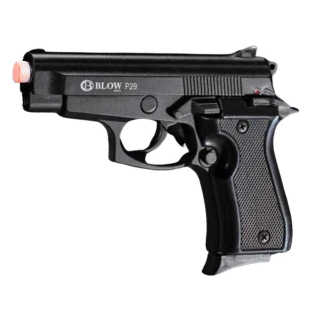 Пистолет стартовый Blow P29 сигнально-шумовой пугач под холостой патрон черный Блоу Р29 - изображение 1