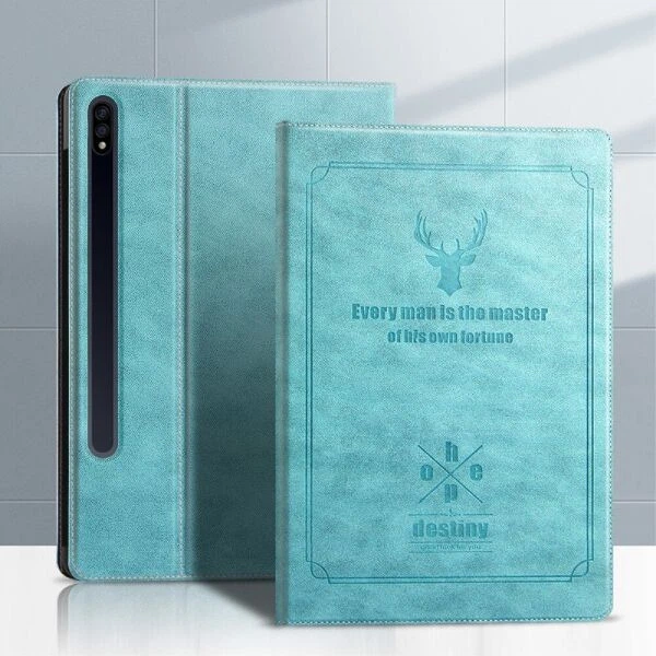 Чехол-книжка UniCase Deer Pattern для Samsung Galaxy Tab S7 Plus (T970/975) / S8 Plus (T800/806) - Blue - изображение 2