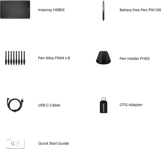 Tablet graficzny Huion Inspiroy H580X - obraz 4