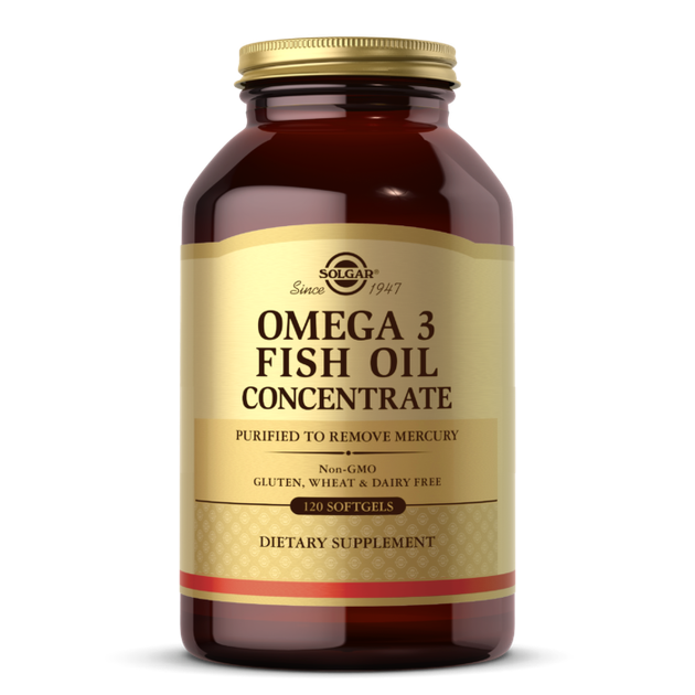 Рыбий жир Omega-3 Fish Oil Concetrate Solgar концентрат 120 капсул (SOL228) - изображение 2