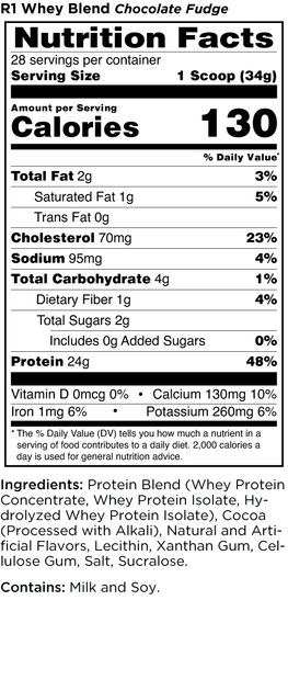 Протеин R1 Whey Blend Rule One шоколадная выпечка 908 г (RO031) - изображение 4