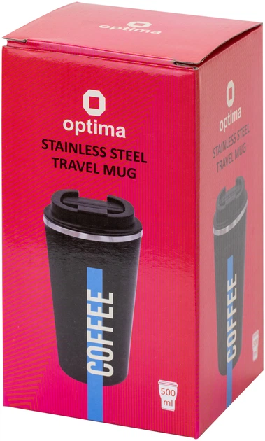 Термокружка металлическая Optima Coffee 500 мл Розовая (O52077) - Фото 4 Термокружка металлическая Optima Coffee 500 мл Розовая (O52077) - изображение 4