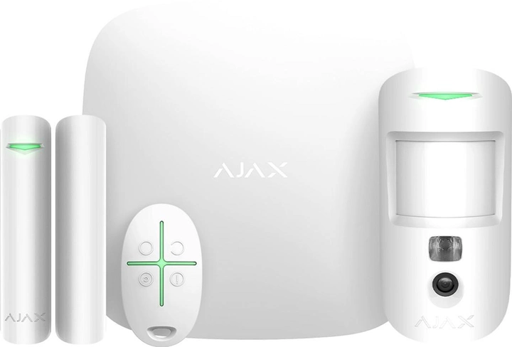 Комплект охранной сигнализации Ajax StarterKit Cam Plus White (000019854) - изображение 1
