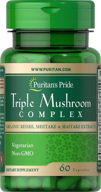 Лечебные грибы комплекс рейши шиитаке майтаке Triple Mushroom Complex ...