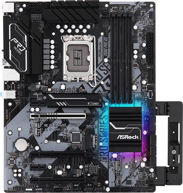 Płyta główna ASRock Z690 Pro RS (s1700, Intel Z690, PCI-Ex16) - Zdjęcie 2 Płyta główna ASRock Z690 Pro RS (s1700, Intel Z690, PCI-Ex16) - obraz 2