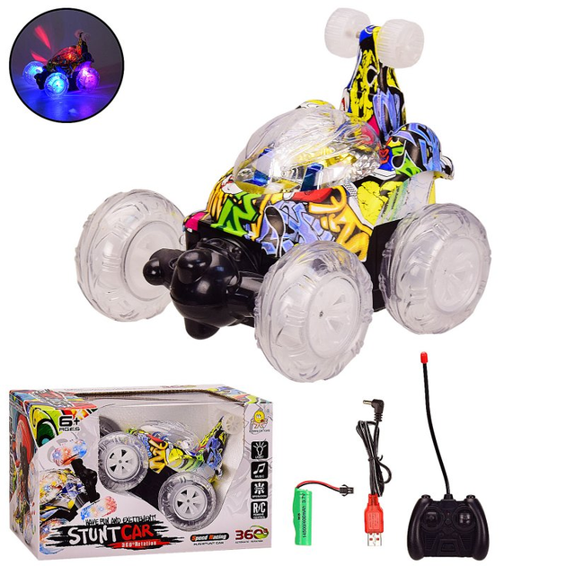 Машинка-перевертыш на радиоуправлении A-Toys на аккумуляторе с пультом ...