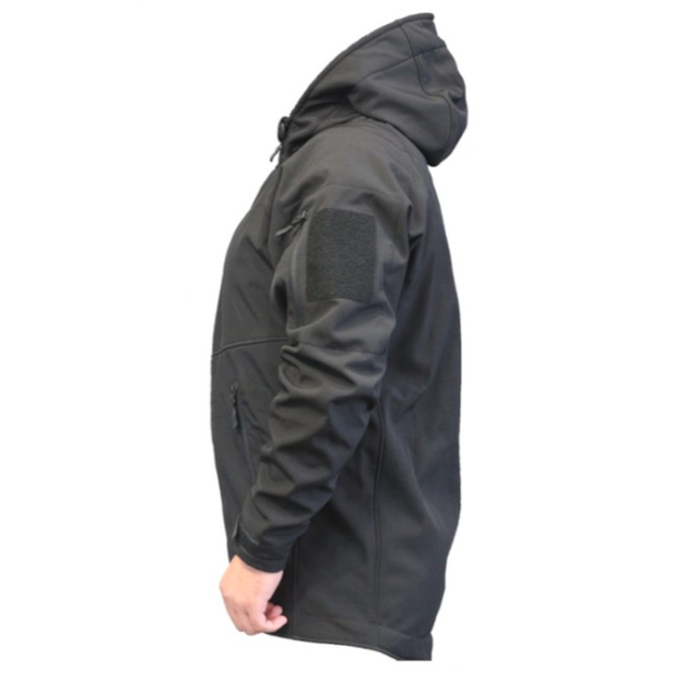 Тактическая куртка Tactic с капюшоном softshell Черный размер XS (5000HB-XS) - изображение 2