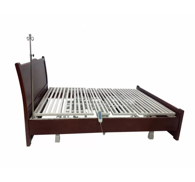 Електричне дерев'яне медичне ліжко MED1-KYJ-205 150 см ширина ложі - зображення 2