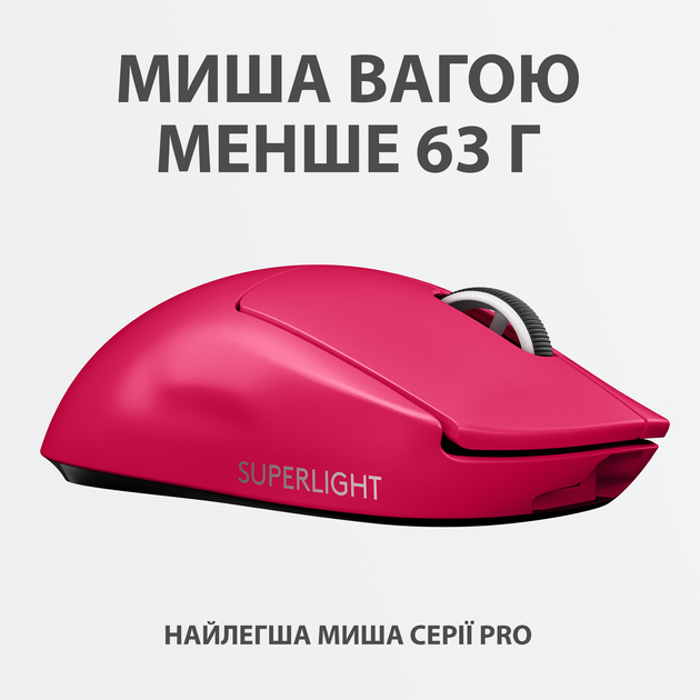 Миша Logitech G Pro X Superlight Wireless Magenta (910-005956) - зображення 3