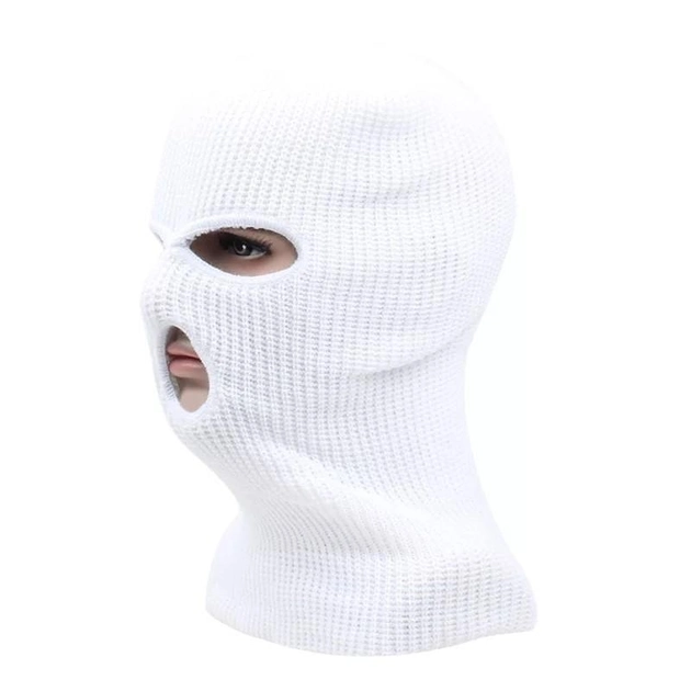 Балаклава маска Хулиганка 3 (военная, тактическая, подшлемник, мафия, ниндзя, бандитка) Белая, Унисекс WUKE One size - изображение 1