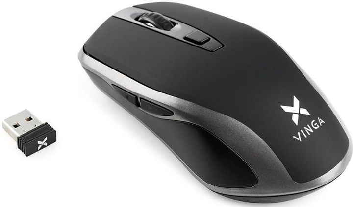 Миша Vinga MSW-909 Silent Wireless Black/Grey - зображення 5
