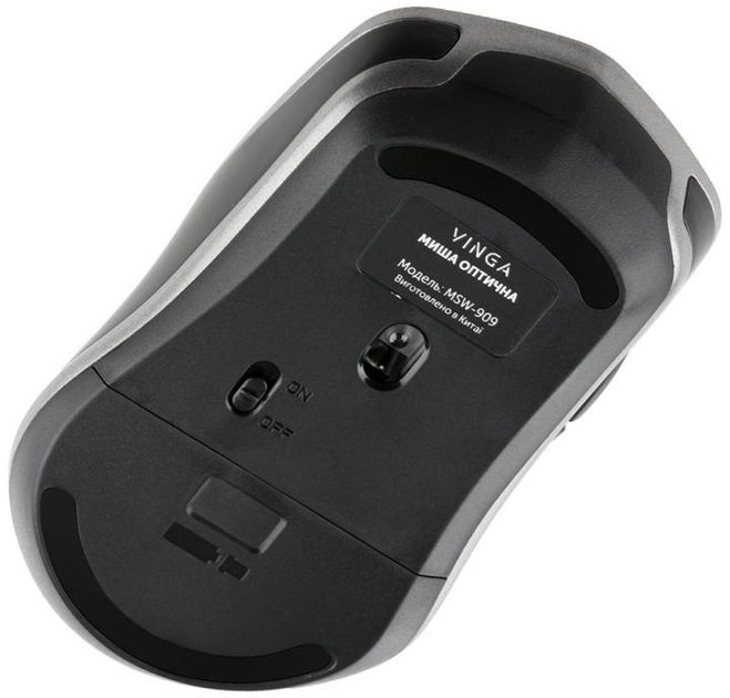 Миша Vinga MSW-909 Silent Wireless Black/Grey - зображення 8