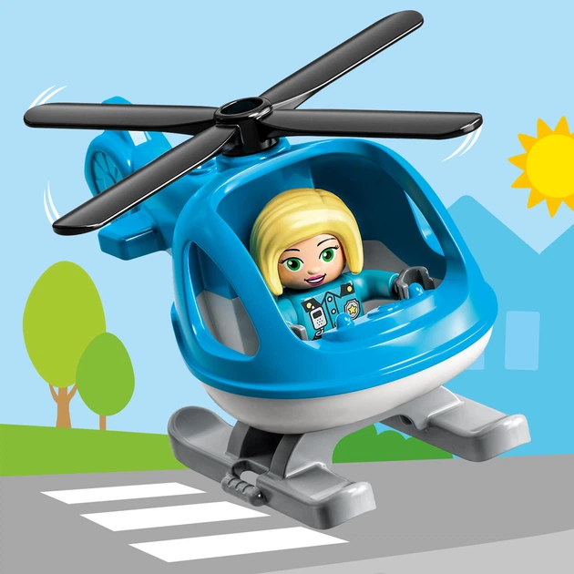 Конструктор LEGO DUPLO Town Поліцейський відділок та вертоліт 40 деталей (10959) - зображення 7