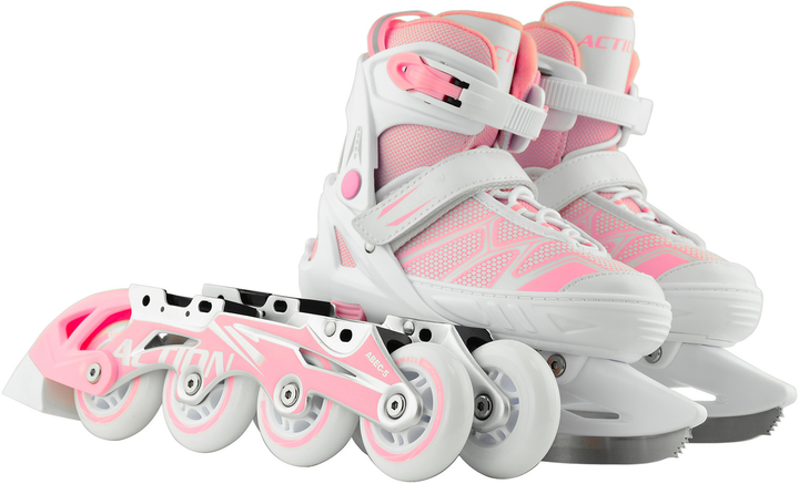 Роликовые коньки Action 2 в 1 Riply Pink 29-32 (153B5/2IN1PINK29-32) 