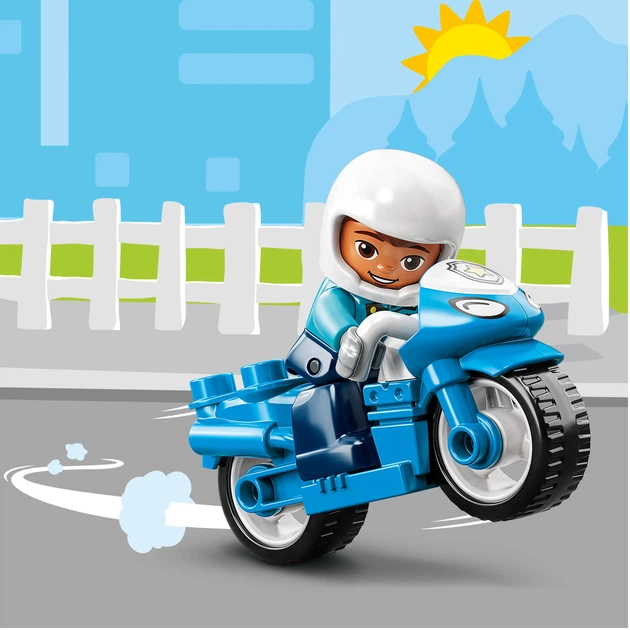 Zestaw klocków LEGO DUPLO Town Motocykl policyjny 5 elementów (10967) - obraz 6