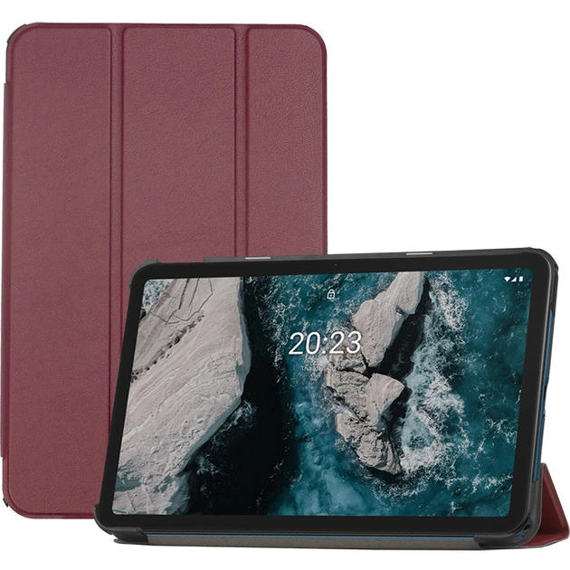 Чохол Galeo Slimline Portfolio для Nokia T20 Wine Red - Фото 1 Чохол Galeo Slimline Portfolio для Nokia T20 Wine Red - зображення 1