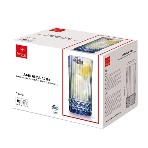 Набор стаканов Bormioli Rocco America'20s Sapphire Blue 122154BB9121990 (490 мл, 6 шт) - изображение 2
