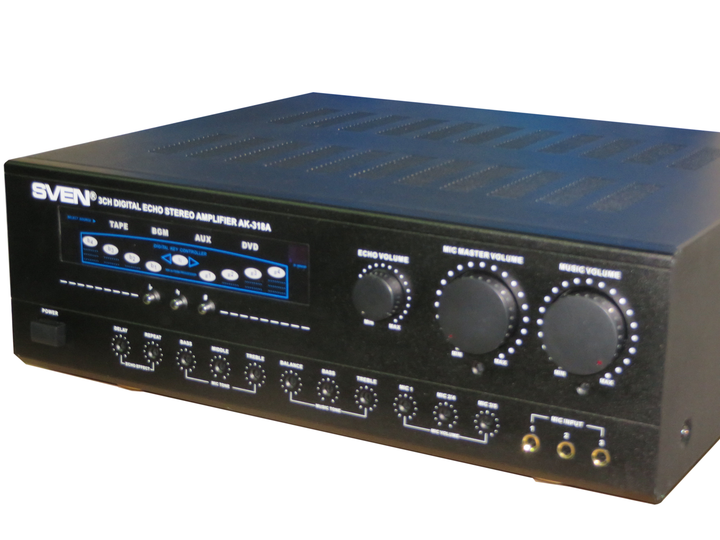 Підсилювач SVEN AK-318A караоке, мікшуючий чорний – фото, відгуки ...