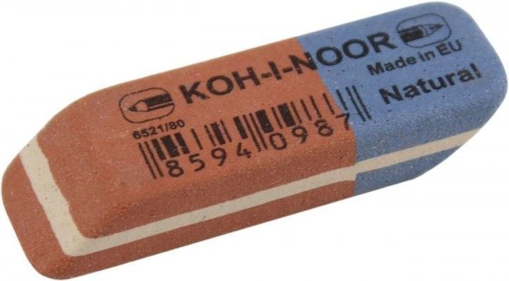 Ластик "Koh-i-noor" Blue Star красно-синий универсальный № 6521/80 ...