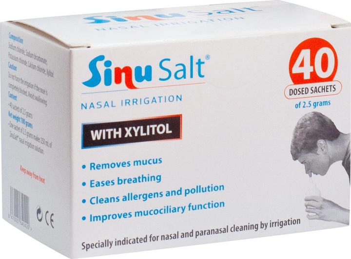 Сіль для промивання носа SinuSalt у пакетах №40 (8470001640420) - зображення 1