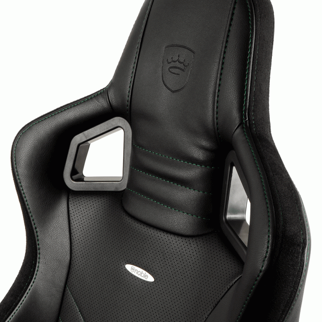 Кресло для геймеров Noblechairs EPIC Black/Green экокожа Черный с зеленым - изображение 2