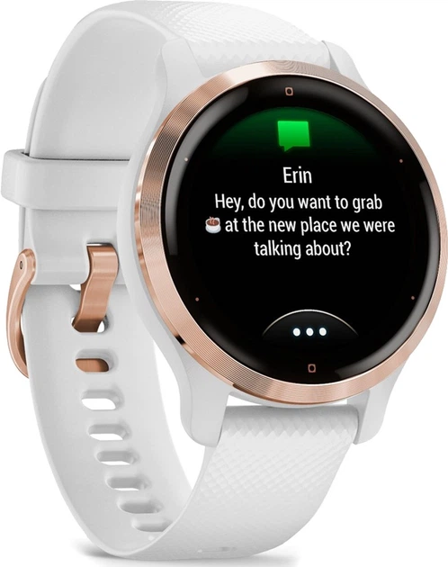 Спортивний годинник Garmin Venu 2S Rose Gold Bezel with White Case and Silicone Band (010-02429-13) - зображення 3