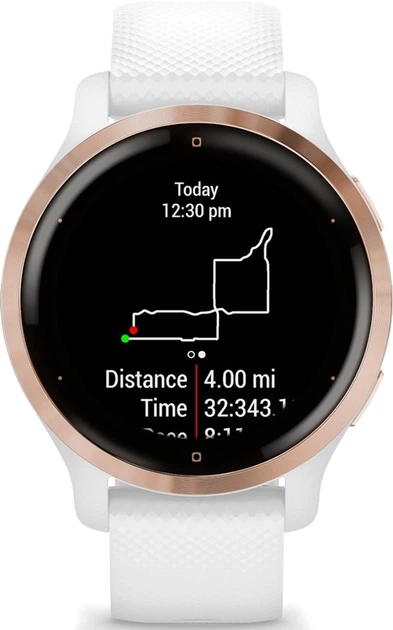 Спортивний годинник Garmin Venu 2S Rose Gold Bezel with White Case and Silicone Band (010-02429-13) - зображення 8