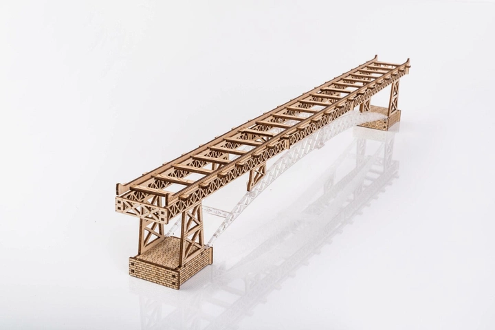 Механический 3D пазл Мост подставка, рельсы к Thunderstorm Express Veter Models 