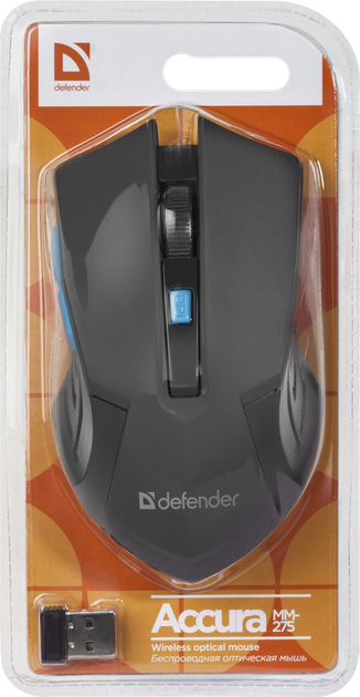 Миша Defender Accura MM-275 Wireless синій (52275) (6414720) - изображение 4