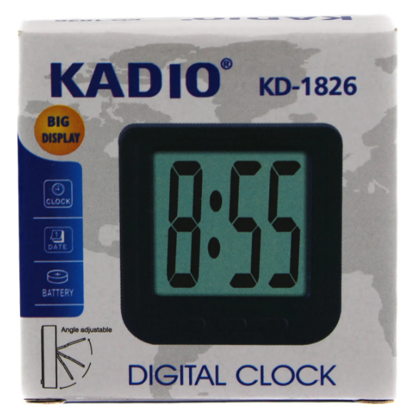 Годинник настільний цифровий Kadio KD-1826 black - зображення 2