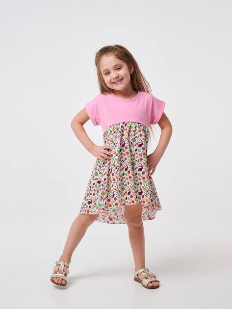 Акція на Дитяча літня сукня для дівчинки Smil Летний микс Літній мікс 120349 92 см Рожева від Rozetka