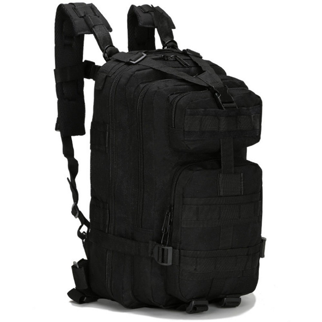 Армейский рюкзак тактический универсальный 41x22x20 см черный 50410 - изображение 1