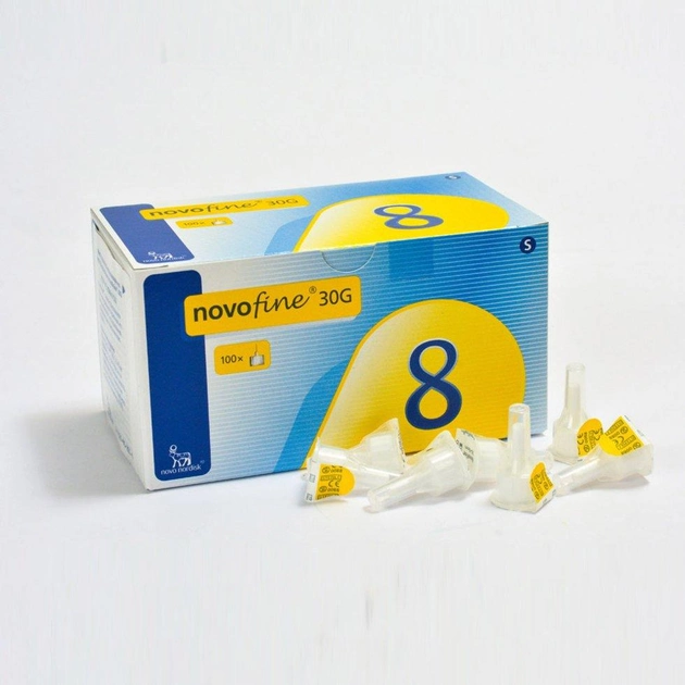 Иглы инсулиновые для шприц-ручек Новофайн 8 мм - Novofine 30G, #100 - изображение 1