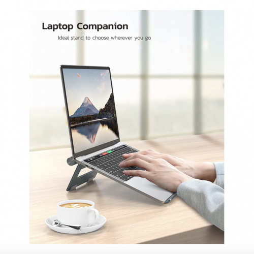 Подставка для ноутбука Nulaxy Foldable Aluminum Laptop Stand Gray - изображение 3