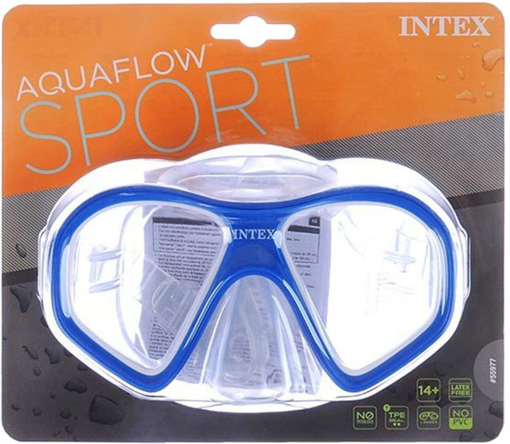 Маска для плавания Intex Reef Rider Masks Синяя (55977_синий) – фото ...