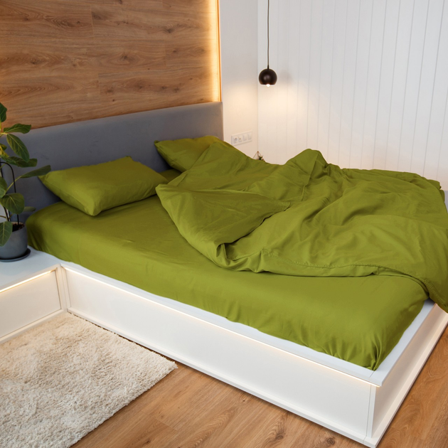 Пододеяльник NaviHome 140х200 см сатин оливковый – фото, отзывы ...