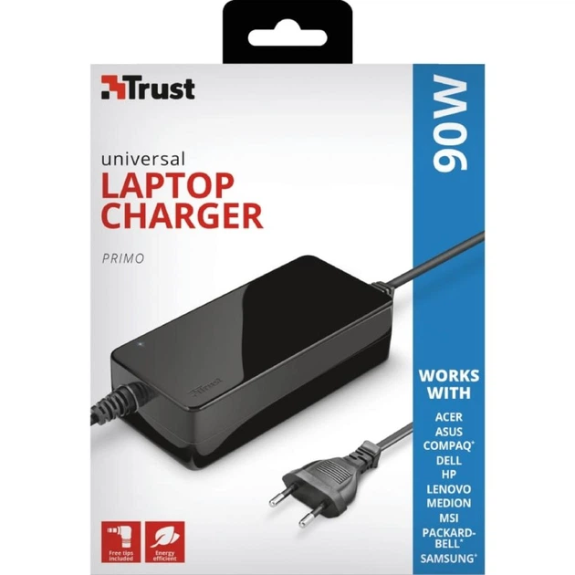 Блок питания к ноутбуку Trust Primo 90W-19V Universal Laptop (22142_TRUST) - Фото 5 Блок питания к ноутбуку Trust Primo 90W-19V Universal Laptop (22142_TRUST) - изображение 5