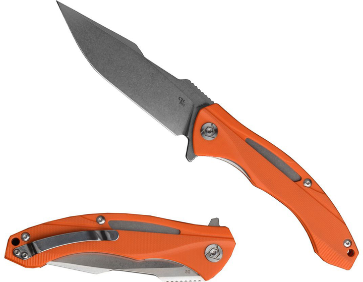 Кишеньковий ніж CH Knives CH 3519-G10 Orange - зображення 2
