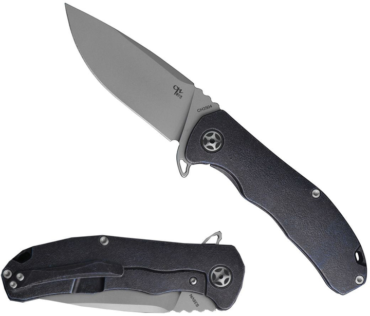 Карманный нож CH Knives CH 3504-T Black - изображение 2