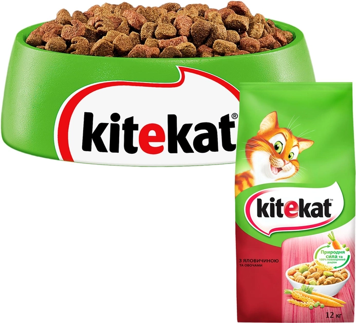 Сухой корм для котов Kitekat Говядина с овощами 12 кг (5900951013065) 